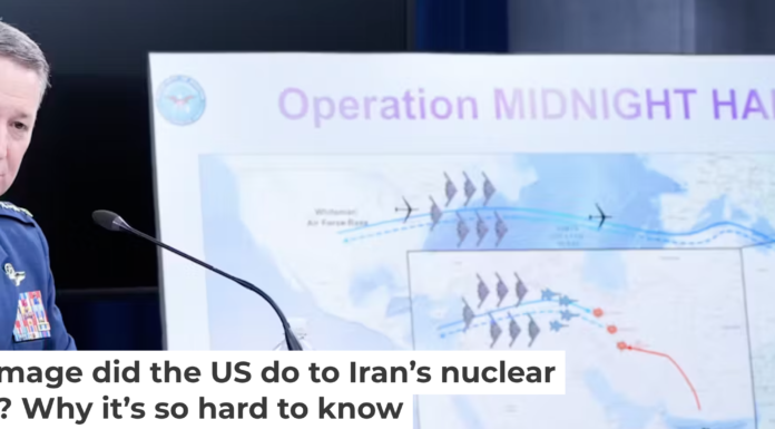 Gen. Dan Caine, chairman of the Joint Chiefs of Staff, describes the U.S. military attack on Iranian nuclear sites, which occurred on June 21, 2025, . AP Photo/Alex Brandon